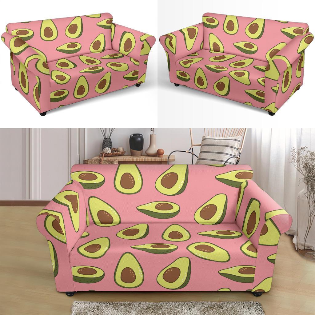 Pink Avocado Patttern Print Loveseat Cover-grizzshop