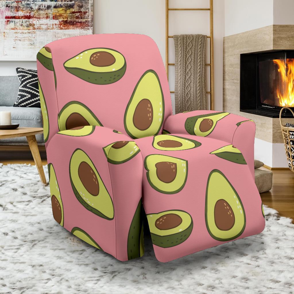 Pink Avocado Patttern Print Recliner Cover-grizzshop