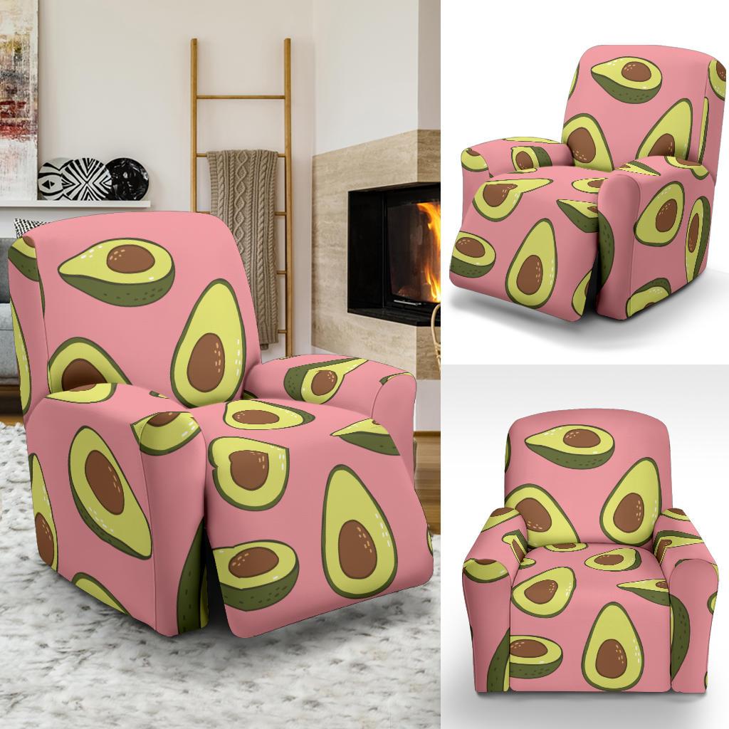 Pink Avocado Patttern Print Recliner Cover-grizzshop