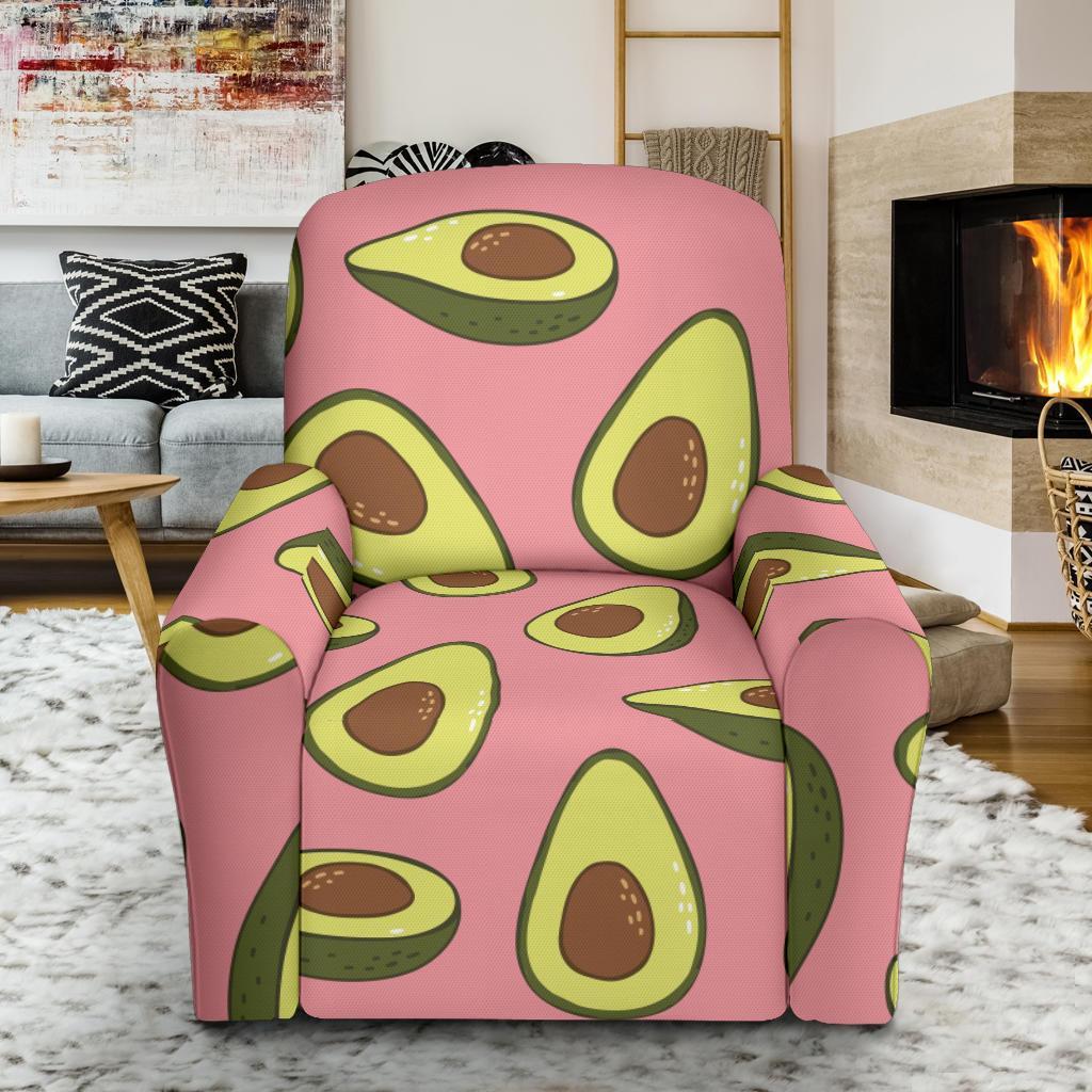 Pink Avocado Patttern Print Recliner Cover-grizzshop