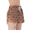 Pink Avocado Patttern Print Women's Shorts-grizzshop