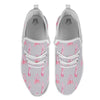 Pink Ballet Shoes Print Pattern White Athletic Shoes-grizzshop