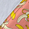 Pink Banana Pattern Print Blanket-grizzshop