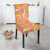 Pink Banana Pattern Print Chair Cover-grizzshop