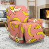 Pink Banana Pattern Print Recliner Cover-grizzshop