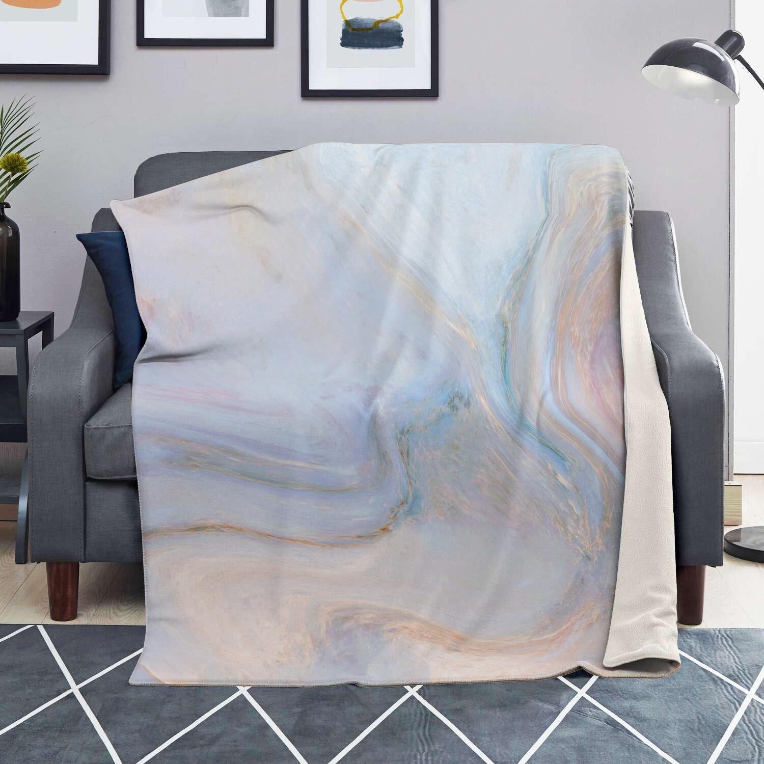 Pink Beige Marble Blanket-grizzshop