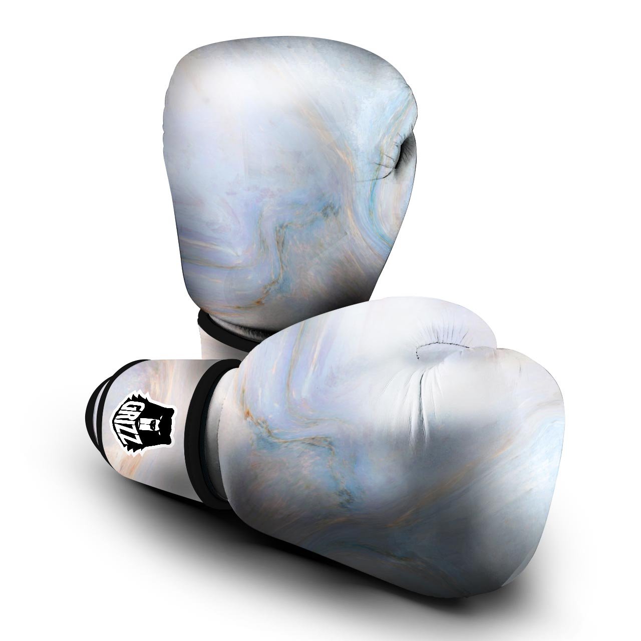 Pink Beige Marble Boxing Gloves-grizzshop