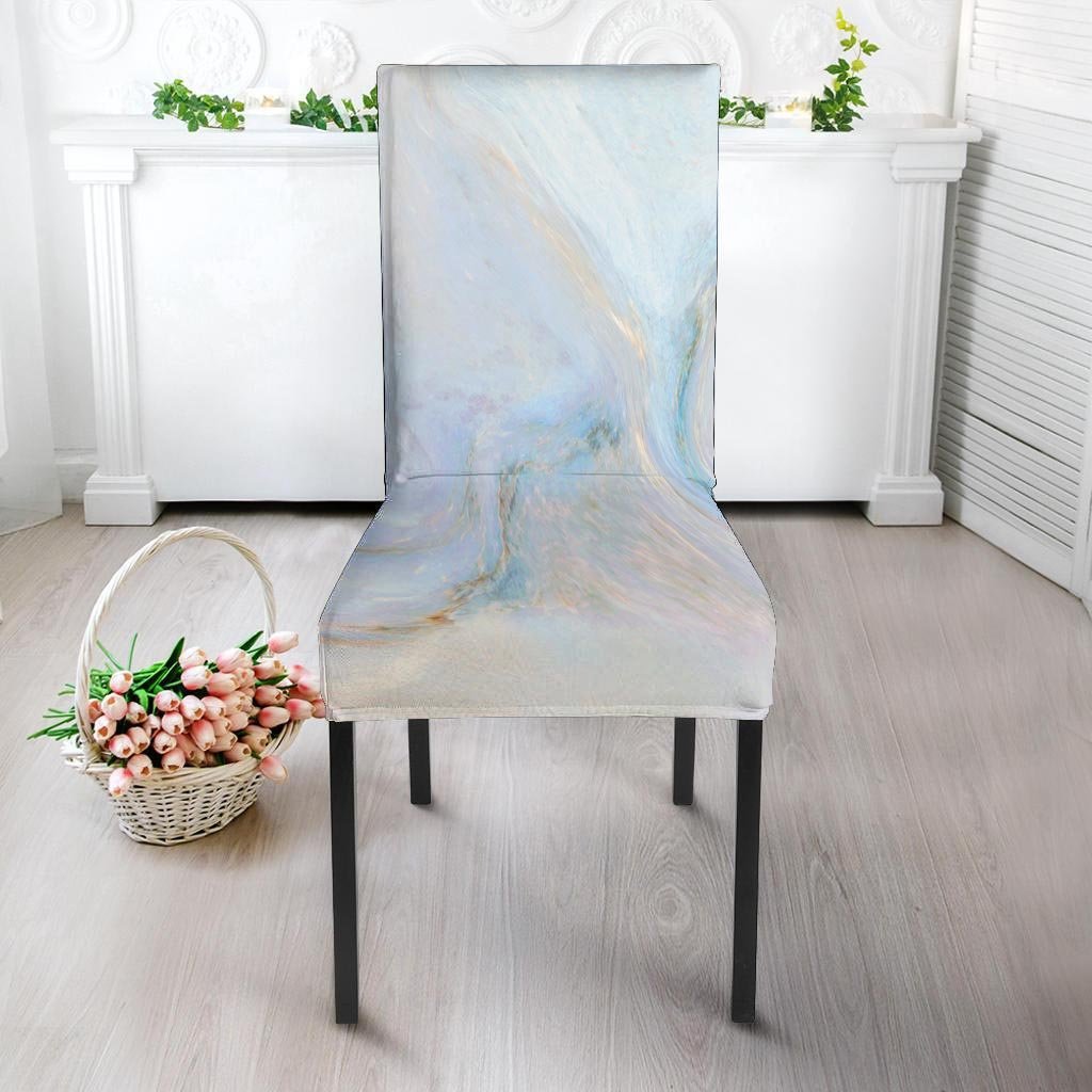 Pink Beige Marble Chair Cover-grizzshop