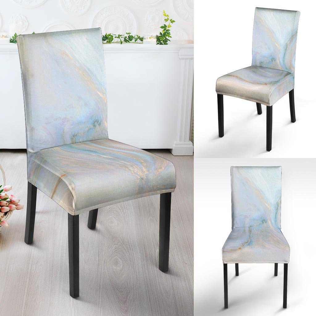 Pink Beige Marble Chair Cover-grizzshop