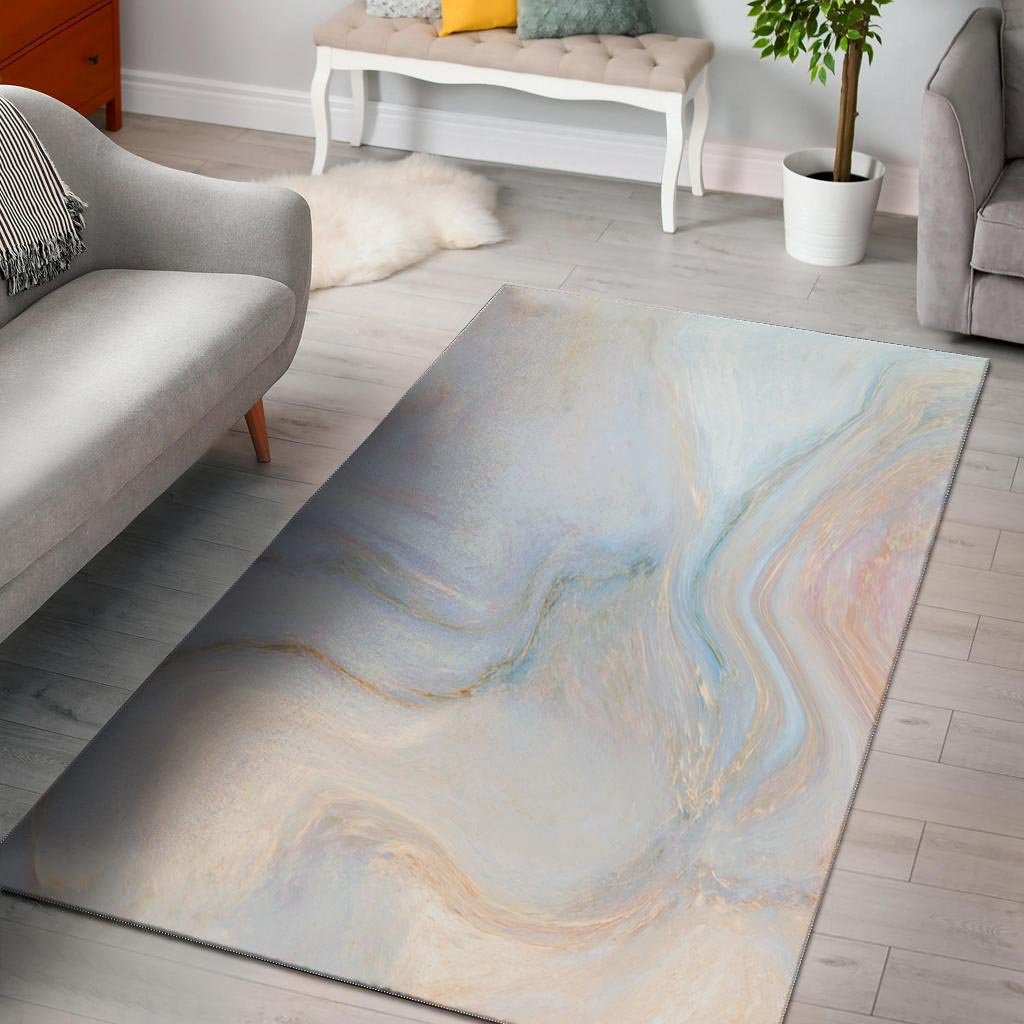 Pink Beige Marble Floor Mat-grizzshop