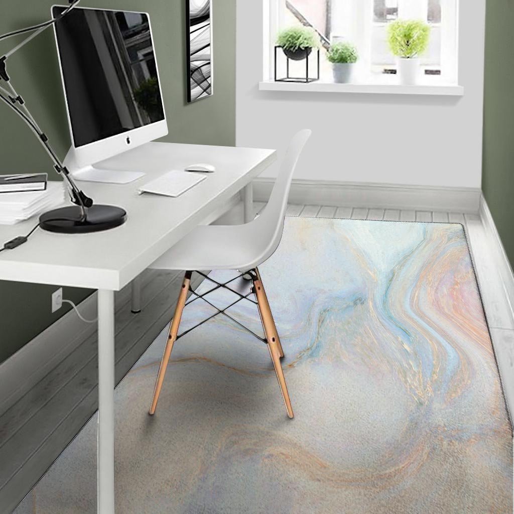 Pink Beige Marble Floor Mat-grizzshop