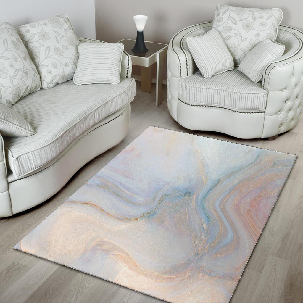 Pink Beige Marble Floor Mat-grizzshop