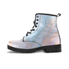 Pink Beige Marble Men's Boots-grizzshop