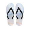 Pink Beige Marble Men's Flip Flops-grizzshop