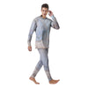 Pink Beige Marble Men's Pajamas-grizzshop