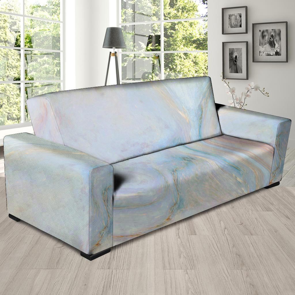 Pink Beige Marble Sofa Cover-grizzshop