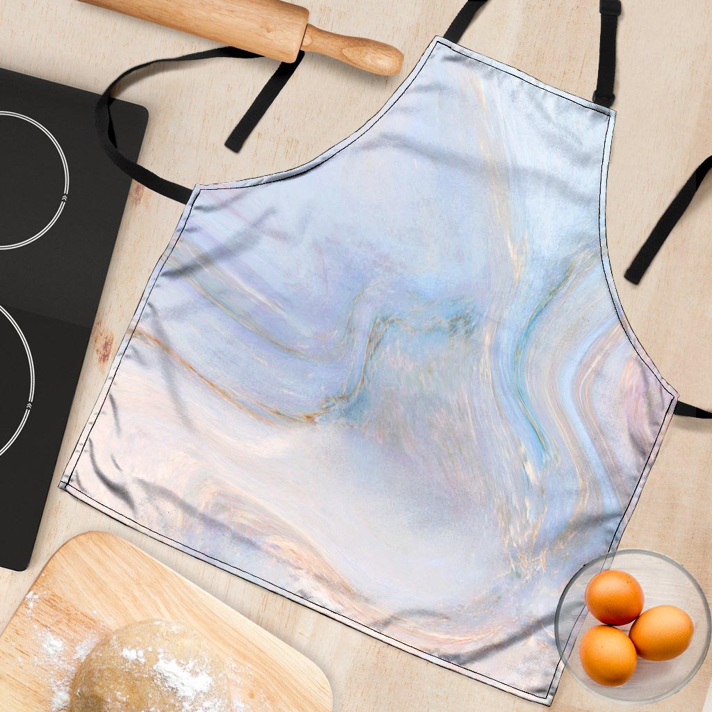 Pink Beige Marble Women's Apron-grizzshop