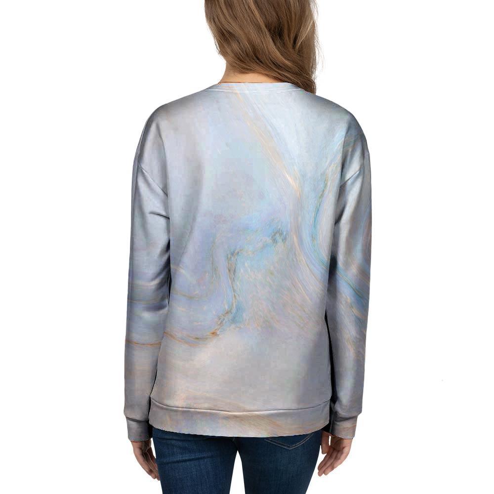 Pink Beige Marble Women's Sweatshirt-grizzshop