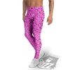 Pink Brains Cartoon Print Pattern Men's Leggings-grizzshop