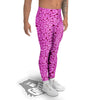 Pink Brains Cartoon Print Pattern Men's Leggings-grizzshop