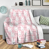 Pink Bunny Rabbit Pattern Print Blanket-grizzshop