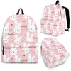 Pink Bunny Rabbit Pattern Print Premium Backpack-grizzshop