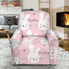 Pink Bunny Rabbit Pattern Print Recliner Cover-grizzshop