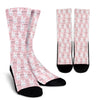 Pink Bunny Rabbit Pattern Print Unisex Crew Socks-grizzshop