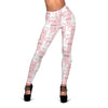 Pink Bunny Rabbit Print Pattern Women Leggings-grizzshop