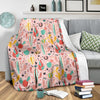 Pink Cactus Pattern Print Blanket-grizzshop