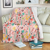 Pink Cactus Pattern Print Blanket-grizzshop