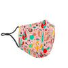 Pink Cactus Pattern Print Face Mask-grizzshop