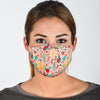 Pink Cactus Pattern Print Face Mask-grizzshop