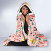 Pink Cactus Pattern Print Hooded Blanket-grizzshop