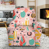 Pink Cactus Pattern Print Recliner Cover-grizzshop