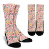 Pink Cactus Pattern Print Unisex Crew Socks-grizzshop