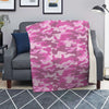 Pink Camo And Camouflage Print Blanket-grizzshop