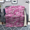 Pink Camo And Camouflage Print Blanket-grizzshop