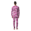 Pink Camo And Camouflage Print Men's Pajamas-grizzshop