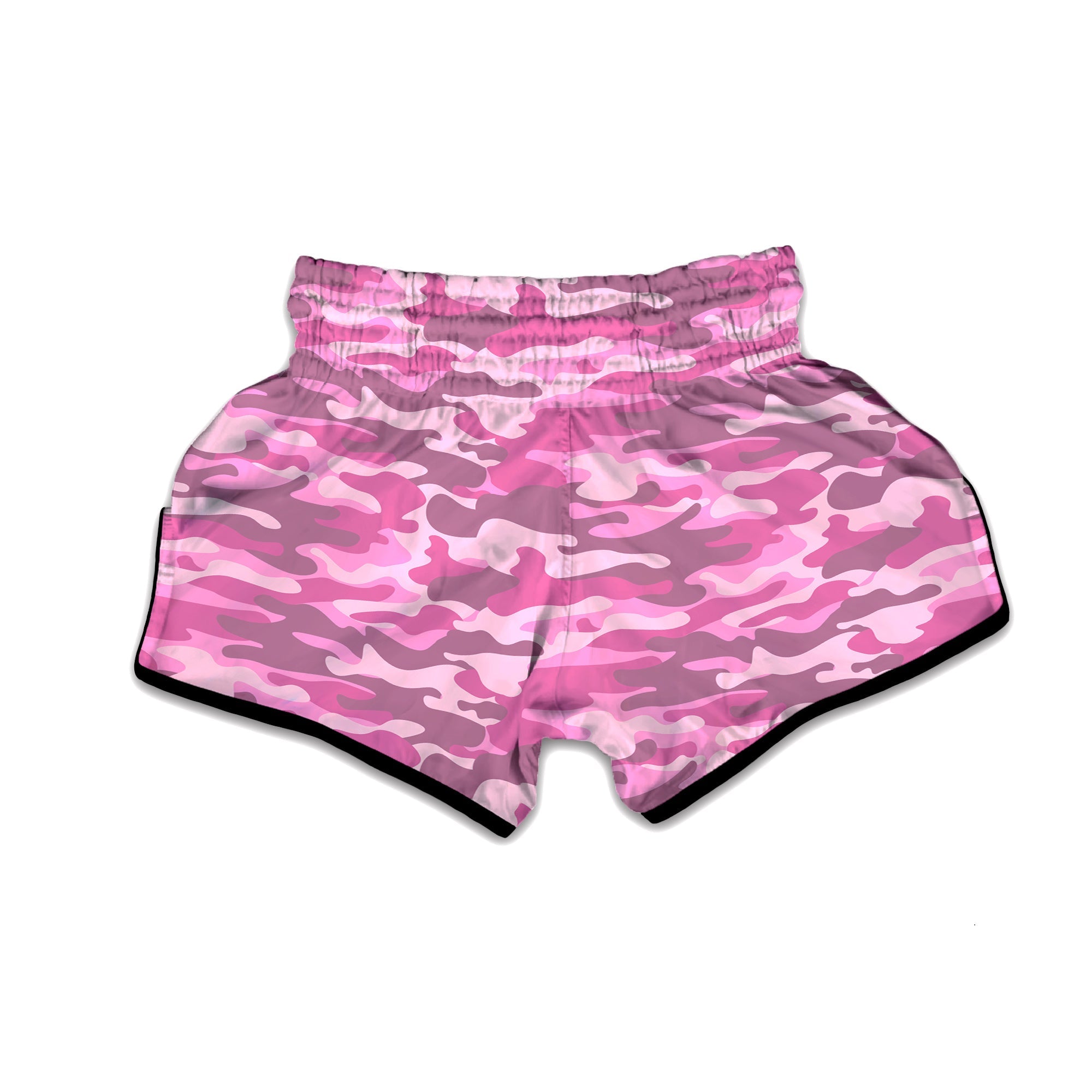 Pink Camo And Camouflage Print Muay Thai Boxing Shorts-grizzshop