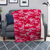 Pink Camo Print Blanket-grizzshop