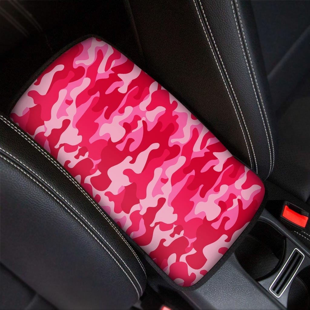 Pink Camo Print Car Console Cover-grizzshop