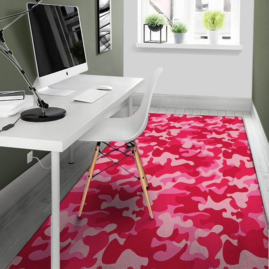 Pink Camo Print Floor Mat-grizzshop