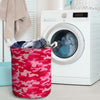 Pink Camo Print Laundry Basket-grizzshop