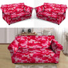 Pink Camo Print Loveseat Cover-grizzshop