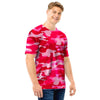 Pink Camo Print Men T Shirt-grizzshop