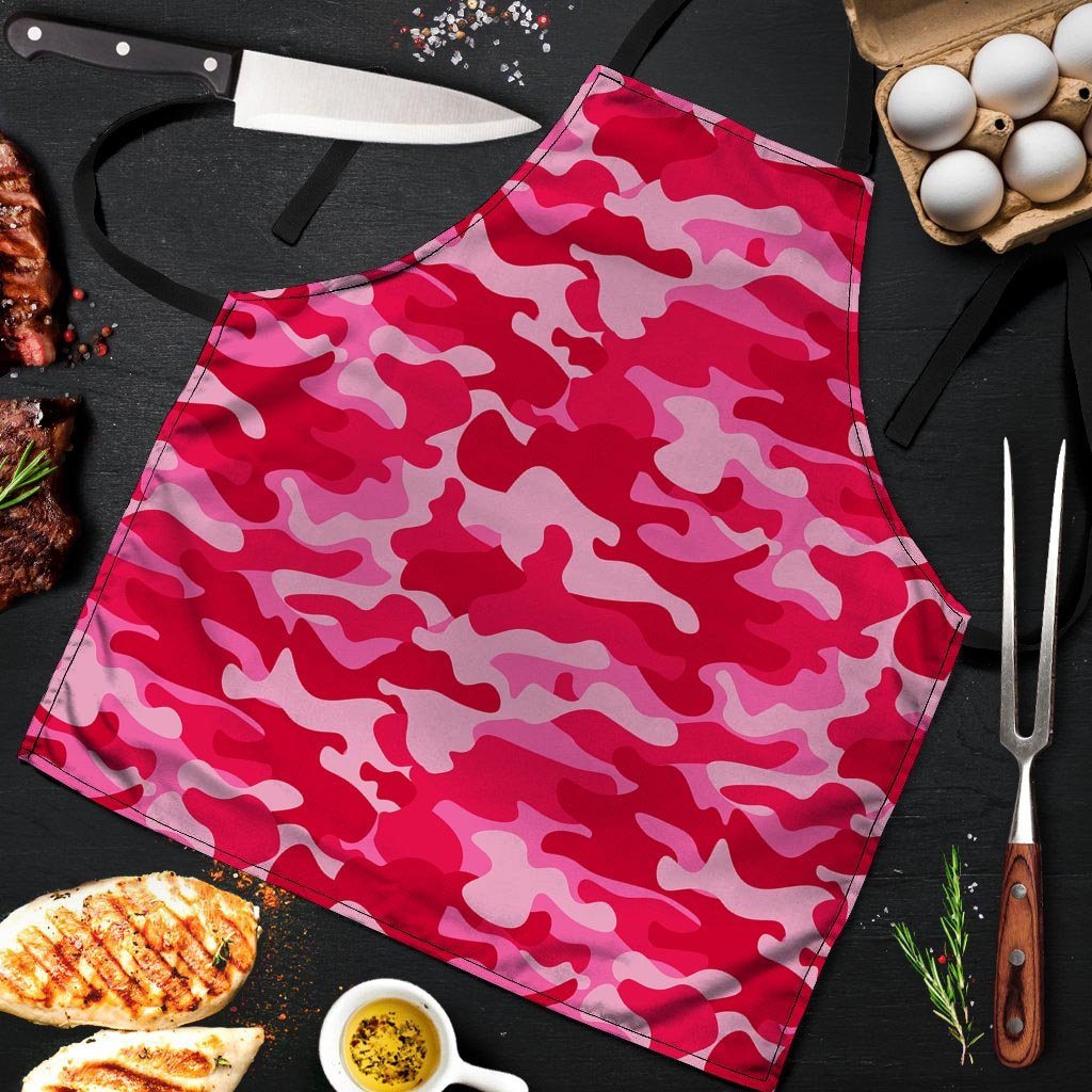 Pink Camo Print Men's Apron-grizzshop