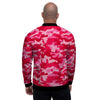 Pink Camo Print Men's Bomber Jacket-grizzshop