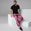 Pink Camo Print Men's Joggers-grizzshop