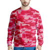 Pink Camo Print Men's Sweatshirt-grizzshop